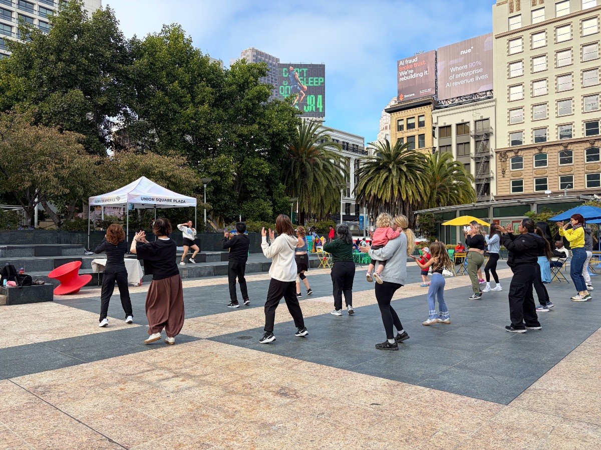 Workout Wednesdays at SF’s Union Square (Sept. 23-Oct. 14)